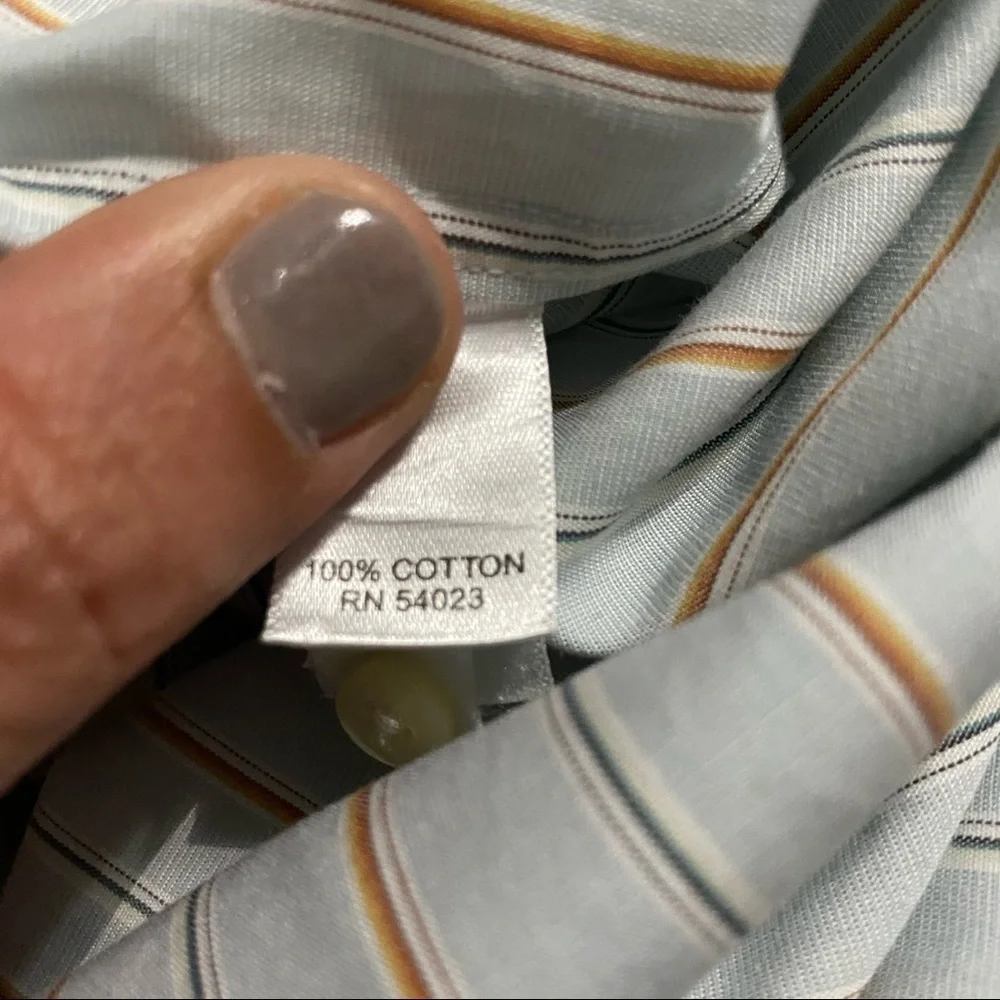 Banana Republic Blue Striped Classic Fit Button Up